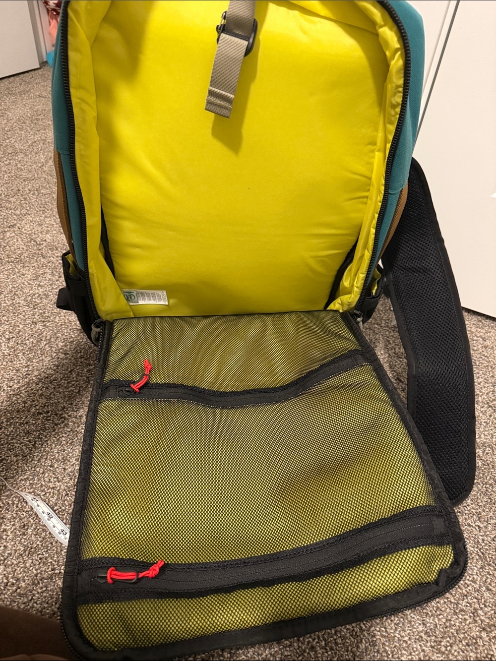 Topo Designs Teal, Brown & Olive Compact Crossbody Backpack - Picture 4 of 6